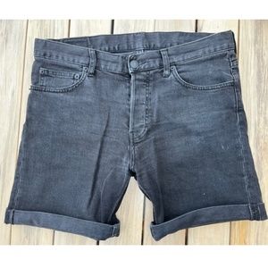 Weekday jean shorts, faded black, size M